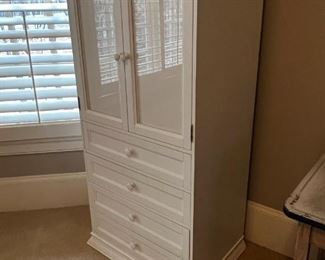 Basement guest room armoire
