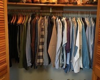 Lots of nice men’s clothing, boots & shoes