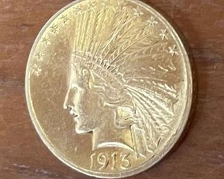1913 $10 Indian Gold Coin