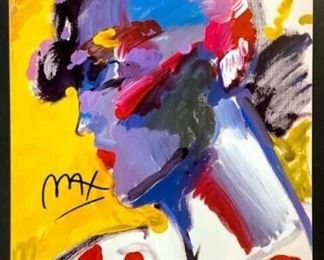 ART 5 PETER MAX POP ART PALM BEACH LADY FRONT