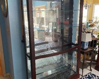 Vintage lighted display cabinet