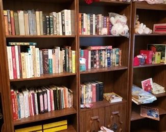 Lots of books...Classics, Romance, Mystery, Cookbooks, Coffee Table, Novels, etc. Hardbacks and Paperbacks.