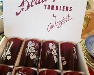 Anchor Hocking Vintage Tumbers still in the Original Box.
