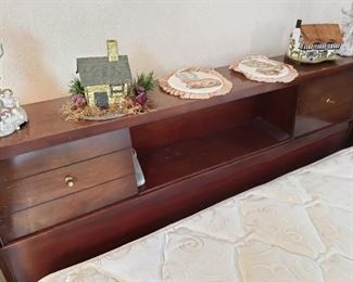 By Bassett Mid Century Queen Headboard and Mattress/Box Spring