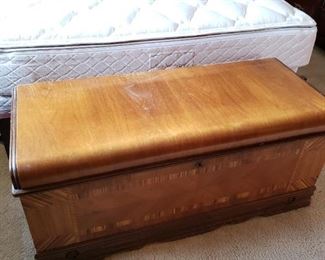 Vintage Honor Bilt Cedar Chest with Inlaid on the Skirt - Waterfall Design.
