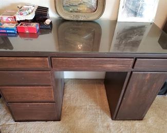 Desk with Glass Top