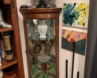Like new corner curio display cabinet 
