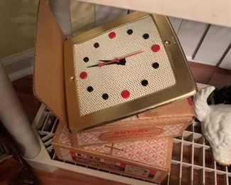 Mid century door bell clocks 