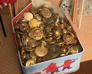 Brass military buttons 