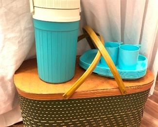 Vintage picnic basket