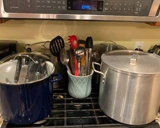 Cooking pots, utensils 