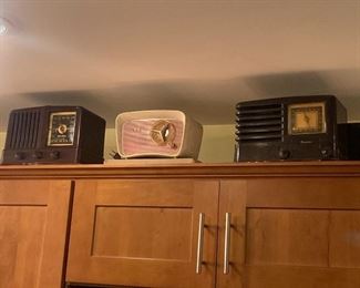 Vintage Firestone, CBS, and RCA Victor radio
