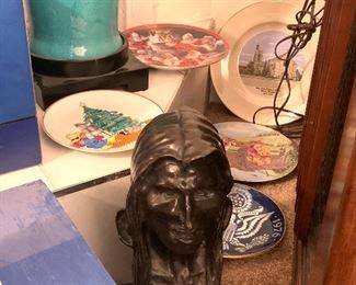 Signed bronze Indian