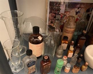 Vintage pharmacy bottles
