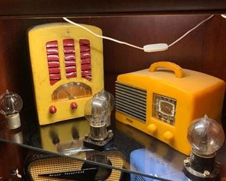 Fada catalin radio, Emerson catalin radio, western electric amplifier tubes
