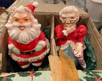 Vintage Santa and Mrs. Clause