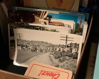 Large quantity of old photographs including many auto related 