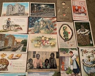 Black Americana post cards, Easter, thanksgiving