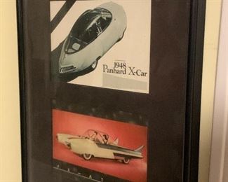 Concept car advertising framed 