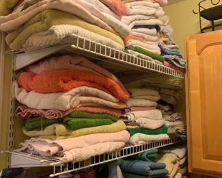 Towels, cleaning supplies 