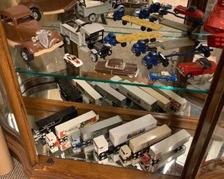 Vintage model trucks and cars