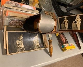 Antique stereoscope with a multitude of desirable cards