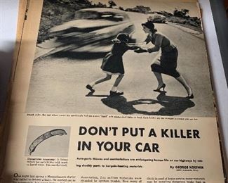 Dozens of folders of vintage automotive advertisements. Perfect for framing 