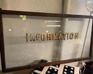 1920’s information sign. Information we had stated it was from a train station