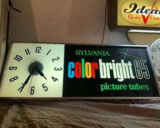 Vintage 1960’s Sylvania color bright picture tubes lighted store display sign 