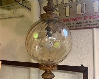 Mid century globe hanging light