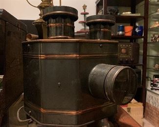 Turn of the century rare magic lantern projector in phenomenal condition