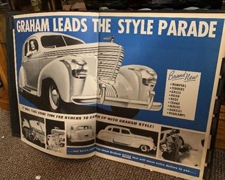 1937 / 38 Shark Nose Graham dealership floor standing brochure 