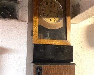 Antique International time clock