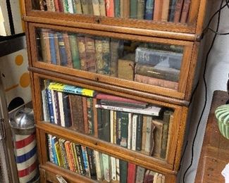 Barrister lawyers bookcase, vintage books