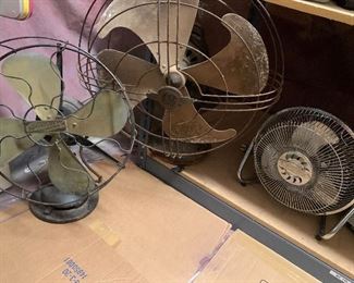G.E. Vortalex fan, century brass fan