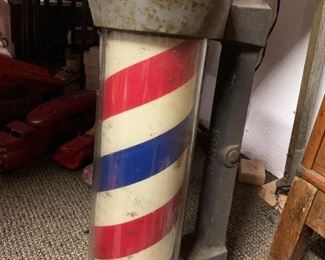 Rotating light up barber pole