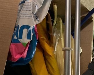 Raft with paddles, tube