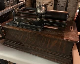 Edison cylinder player phonograph
