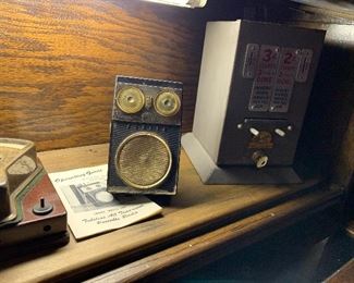 Stamp vending machine, zenith transistor radio 