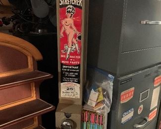 Vintage condom vending machine and stock