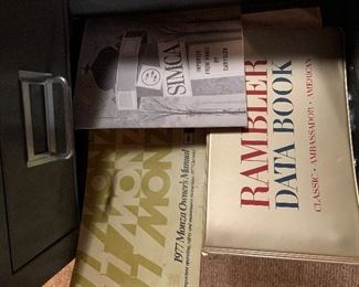 Data books, owners manuals