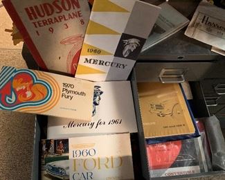 Antique car owners manuals 