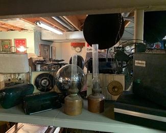 Pre-1900 railroad caboose oil lamps 