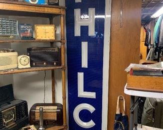 Philco radio store display sign