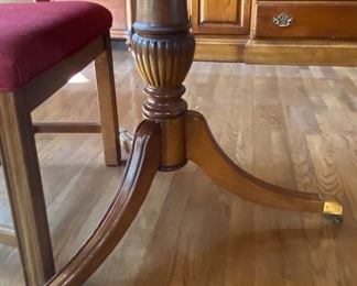 Stanley fruitwood dining table pedestal