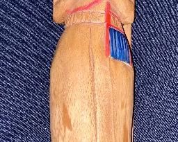 Hand carved wood figurine