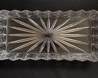 Cut glass tray