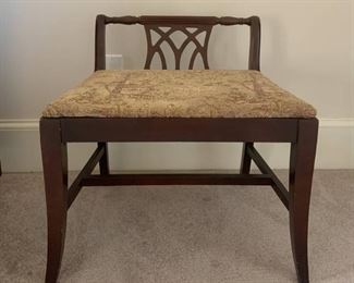 Adorable Mahogany Bench with Low Back