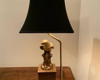 Adorable Parrot Lamp with Black Shade