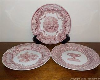 Elegant Trio of Spode 10in Decor Plates from the Victorian Series